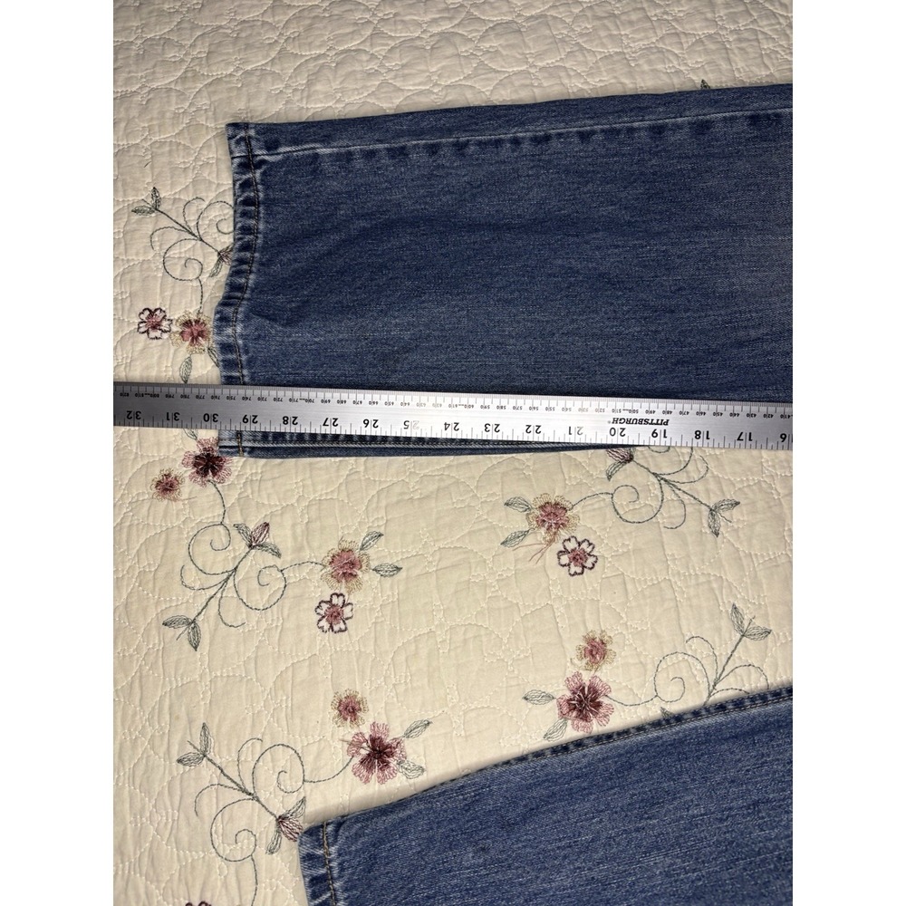 Harley Davidson Mens Jeans 40x30 Blue Straight Leg Denim Biker Pants - Picture 9 of 9